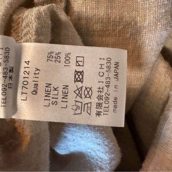 Ichi Antiquités Linen/ Silk Border Dress - One Size - Picture 5 of 6